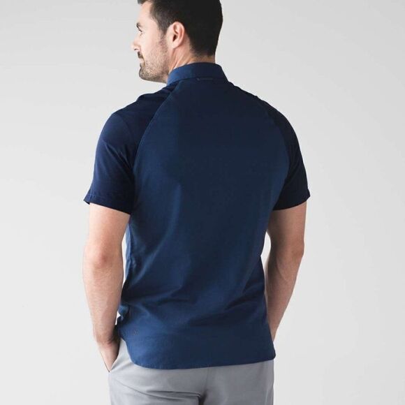 Lululemon | Men's Snap To It Short Sleeve Dark Cobalt / Deep Navy - Picture 2 of 10